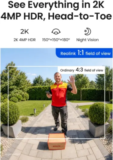 Doorbell Camera Wireless 2K 4MP, Battey Viedo Doorbell (2nd Gen) DBB3