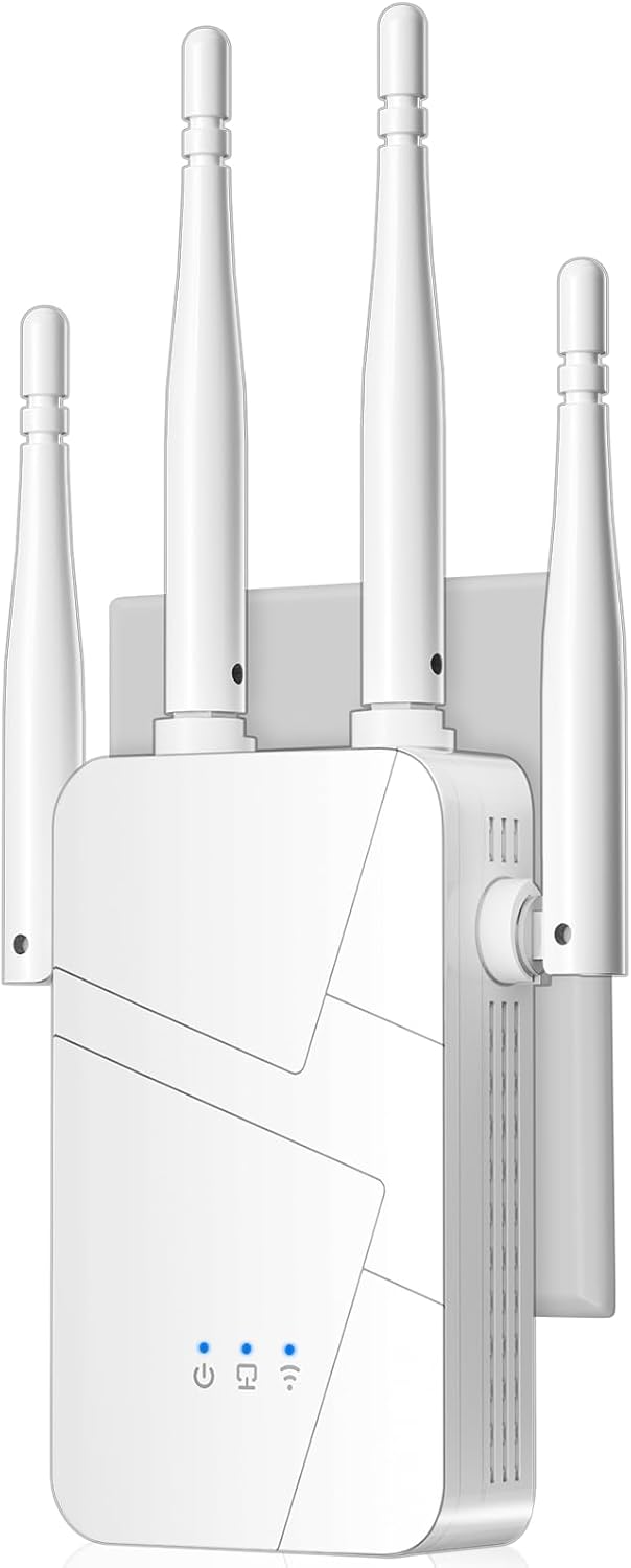 2026 WiFi Extender, 15888 sq.ft Internet Extender WiFi Booster, Long Range Wireless Repeater Signal Amplifier for Home, Mesh Wi-Fi 99% Faster - Broader Than Ever, Support 55+ Devices, 1-Tap Setup White