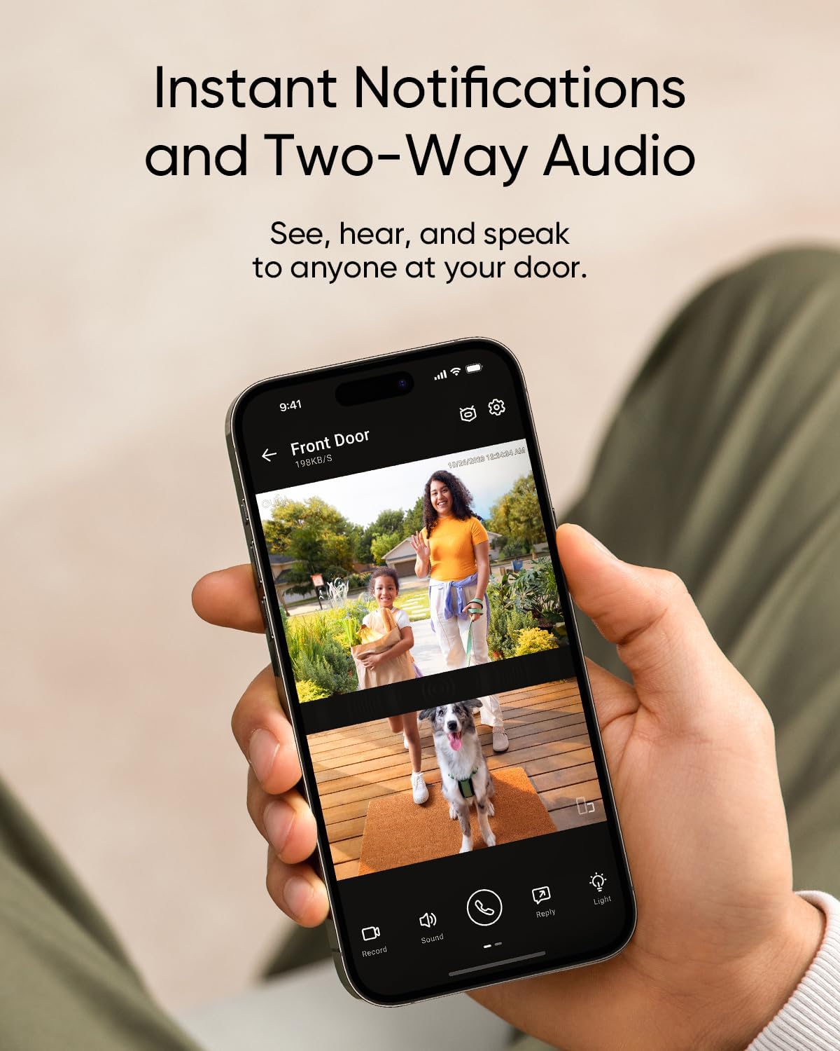 Eufy Security Video Doorbell E340 Dual Cameras with Delivery Guard 2K Full HD Wireless Video Doorbell Camera, Wired or Battery Powered,Colour Night Vision,6500 mAh Rechargeable Battery,No Monthly Fee Single