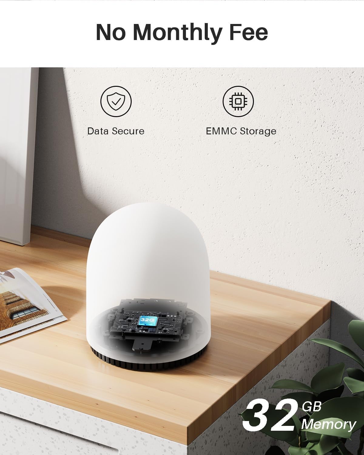WUUK Doorbell Camera Wireless 2K, Video Doorbell Wireless/Wired, No Monthly Fees, 32GB Storage, 2.4/5 GHz WiFi, Motion Detection, Compatible with Alexa & Google, Base Station + 1 Doorbell