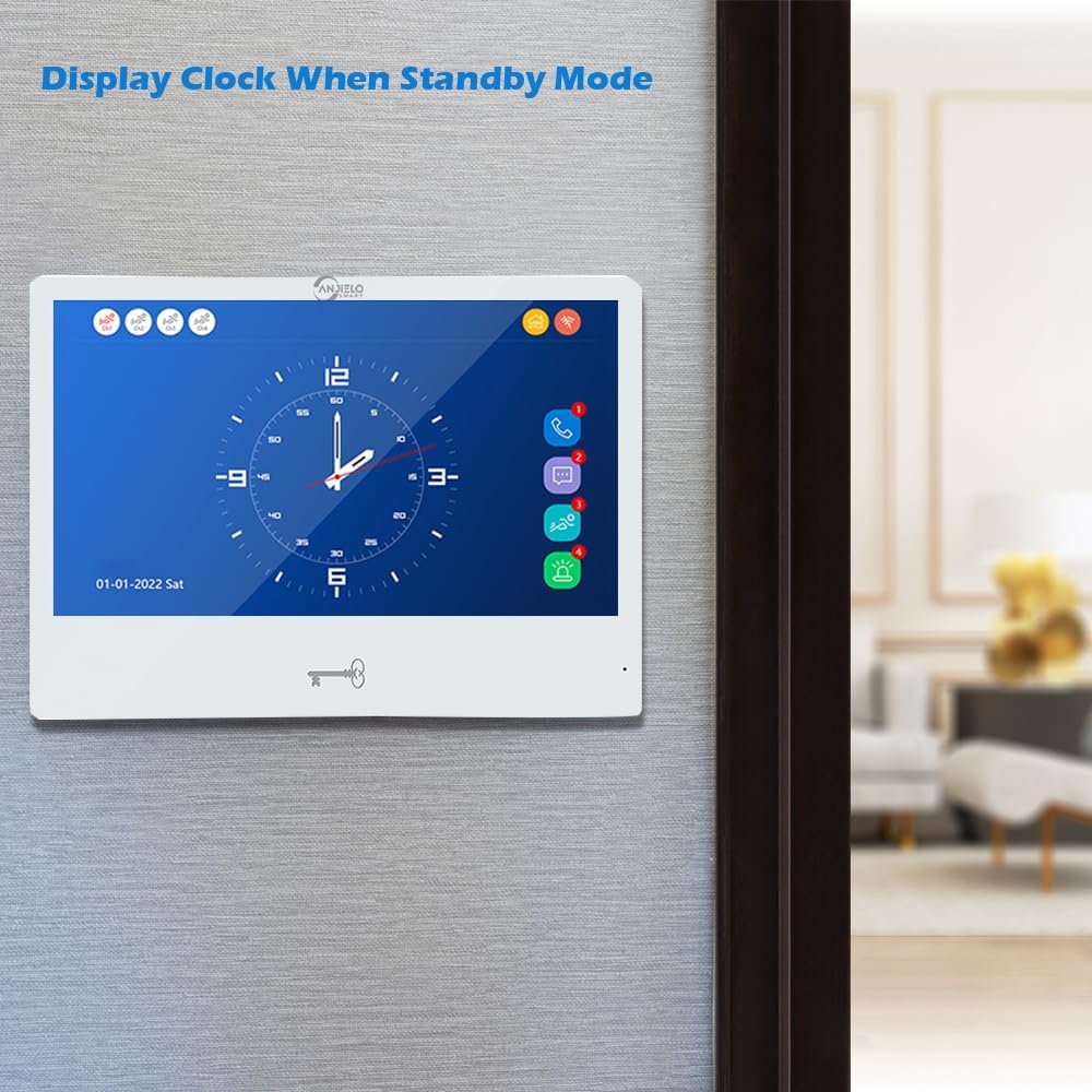 10-inch Wireless Video Doorbell Camera 1080P Full Touch Monitor WiFi Smart Home Intercom System Supports Remote Unlocking, PIR Motion Detection, Two-Way Audio, Night Vision, Works with TUYA APP